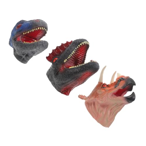 Abaodam 3st Dinosaurier-handpuppenspielzeug Dinosaurierspielzeug Mini-Dinosaurier-Spielzeug Marionette Kinderspielzeug Kleine Dinosaurier-spielzeuge Dinosaurier Plüsch Handpuppen Für Gummi von Abaodam