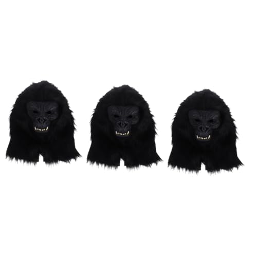 Abaodam 3st Orang-utan-maske Affenmaske Affen-cosplay Gorilla-maske Für Erwachsene Vollkopfmaske Partymaske Teufelsmaske Party-cosplay-maske Affenkostüm Maskerade-party-maske Tierkopf von Abaodam