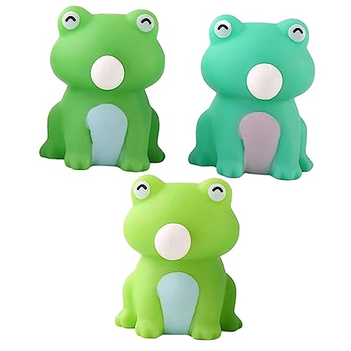 Abaodam 3st Prise Musik Kinderfroschspielzeug Party-Squeeze-Spielzeug Frosch-reliefspielzeug Lustige Quetschspielzeuge Gastgeschenke Frosch-streckspielzeug Quetschfrosch Spielzeug von Abaodam