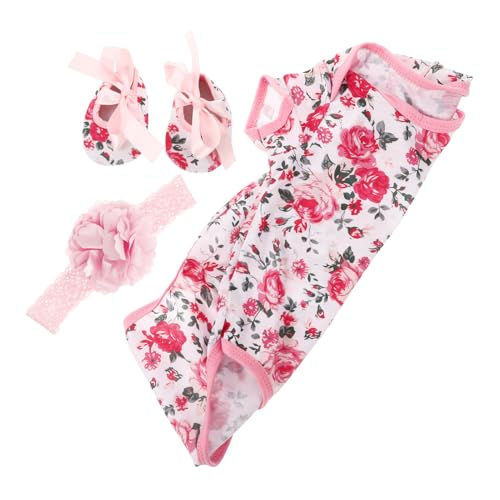 Abaodam 3st Puppenkleidung Mädchen-Outfit Sommerkleidung Für Mädchen Tragetuch Für Babys Kleinkinder Babytrage Neugeborene Puppenwagen Mädchenkleidung Puppenträger Rosa Baumwolle von Abaodam