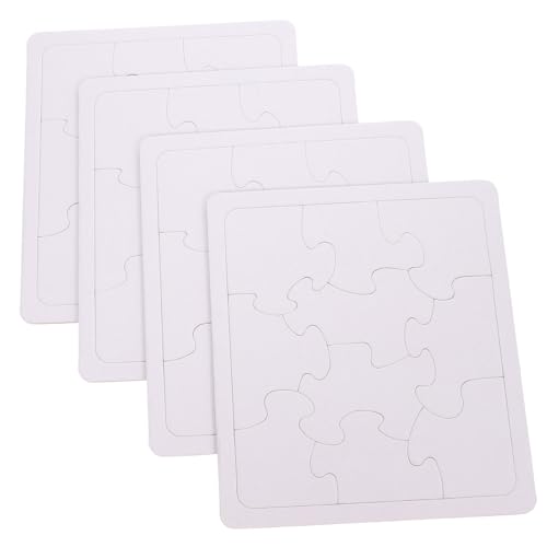 Abaodam 4 Blätter Ausmalen Und Einfügen DIY-Puzzle Leeres Puzzle Leere Puzzles Selber Machen Puzzle Leere Puzzles Puzzle- Puzzle-rohlinge Zeichnen Weiß Papier von Abaodam