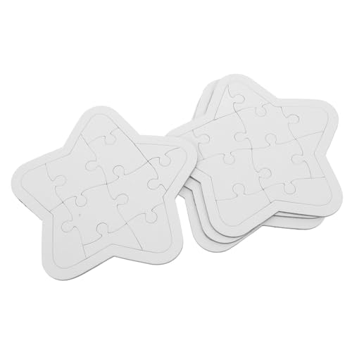 Abaodam 4 Blätter Ausmalen Und Einfügen Leere Puzzles Basteln Leerzeichen Klares Puzzle Leeres Puzzle Benutzerdefiniertes DIY-Puzzle Fertige Leere Rätsel An Dinge Zu Malen Papier von Abaodam