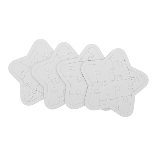 Abaodam 4 Blätter Ausmalen Und Einfügen Zubehör Basteln Zeichne Leere Rätsel Leere Rätsel Zum Zeichnen Zeichenrätsel Leeres Puzzle- Zeichnen Von Puzzle-Handwerk Papier von Abaodam