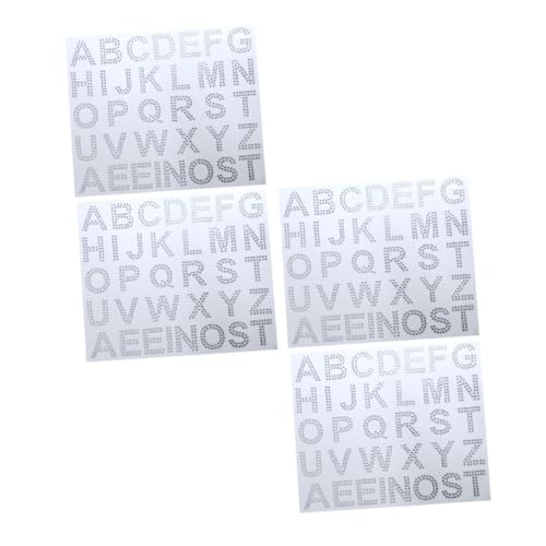 Abaodam 4 Blätter Delikate Buchstaben Aufkleber Strass Glitzer Sticker Dekorative Rhinestone Buchstaben Selbstklebend für Kleidung Taschen Hüte DIY Personalisierung Abaodam 4 Blätter Delikate Buchstaben Aufkleber Strass Glitzer Sticker Dekorative Rhinestone Buchstaben Selbstklebend für Kleidung Taschen Hüte DIY Personalisierung von Abaodam