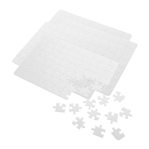 Abaodam 4 Blätter Leere Puzzles Sublimationspuzzle Puzzle-rohlinge Zeichnen Leeres Puzzle Sublimations-Puzzle-rohlinge DIY-projekte Kleinkind-Puzzle Puzzle-Spielzeug Weiß Papier von Abaodam