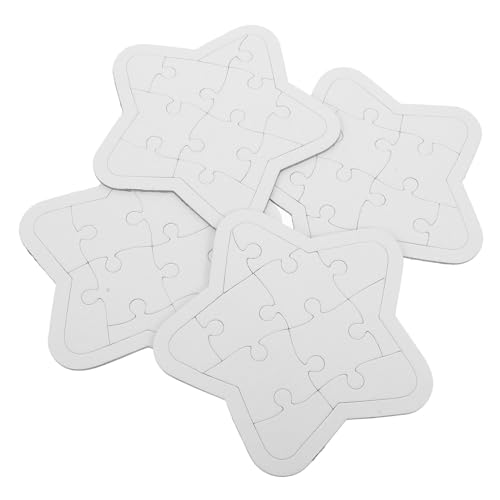 Abaodam 4 Blätter ausmalen und einfügen Puzzle Leere Puzzles Leerzeichen DIY Puzzle DIY Puzzle Spielset Fertige Leere Rätsel an Bastelsachen von Abaodam