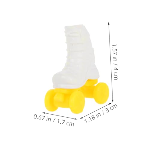Abaodam 4 Paare Rollschuhe für Puppen Detailreiche Skates Puppenzubehör für DIY Bastelarbeiten Realistische Puppenschuhe in Weiß und Puppenhaus Dekoration Abaodam 4 Paare Rollschuhe für Puppen Detailreiche Skates Puppenzubehör für DIY Bastelarbeiten Realistische Puppenschuhe in Weiß und Puppenhaus Dekoration von Abaodam