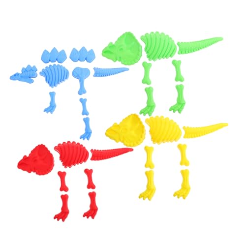 Abaodam 4 Sätze Dinosaurier-Skelettform Sandkasten Sand- und Wasserspiegel Strand Beach Toys for Sand Toys for Dinosaurier-Sandform Werkzeuge für Sandformen Plastik von Abaodam