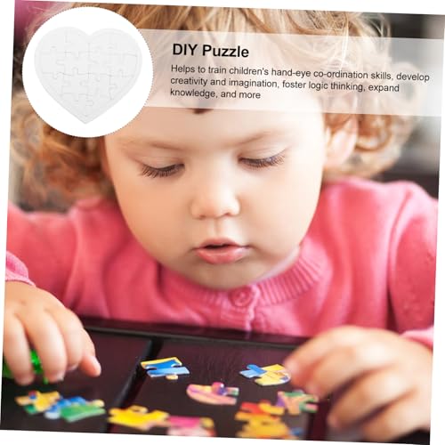 Abaodam 4 Sätze Herzförmige Blanko Puzzle zum Bemalen für DIY Bastelpapier zum Zeichnen und Gestalten Glatte Papierpuzzle für Kreative Bastelideen Geschenk und Lernspielzeug Abaodam 4 Sätze Herzförmige Blanko Puzzle zum Bemalen für DIY Bastelpapier zum Zeichnen und Gestalten Glatte Papierpuzzle für Kreative Bastelideen Geschenk und Lernspielzeug von Abaodam
