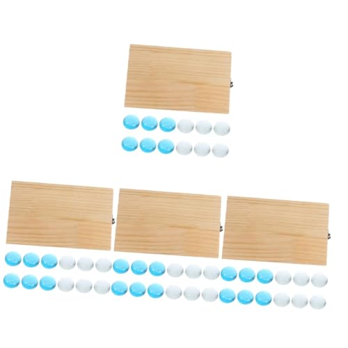 Abaodam 4 Sätze Mankala Kinder-Schachspielzeug Lernspielzeug Mancala-Brettspiel Brettspiele für Erwachsene Perlenspiel aus Holz Trainingsschachspielzeug Faltbare Mancala aus Holz ， von Abaodam