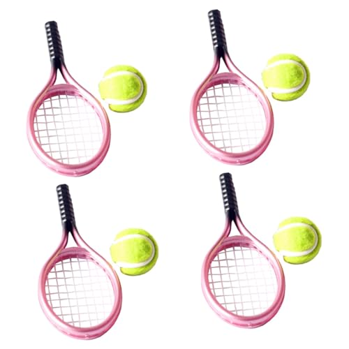 Abaodam 4 Sätze Mini Tennisschläger mit Miniatur Tennisbällen aus Kunststoff Leicht und Robust als Miniaturhaus Deko Fotografie Requisite für Kreativen Abaodam 4 Sätze Mini Tennisschläger mit Miniatur Tennisbällen aus Kunststoff Leicht und Robust als Miniaturhaus Deko Fotografie Requisite für Kreativen von Abaodam