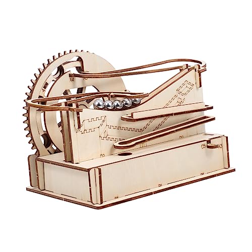 Abaodam 4 Sätze Puzzles Motor Stahl Holz Marmor Puzzle Kette Modell Spielzeug Murmelbahn 3D Puzzle von Abaodam