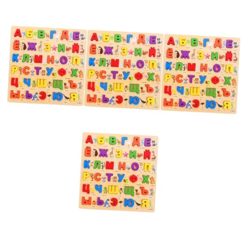 Abaodam 4 Sätze Russisches Puzzle Alphabet Lernspielzeug Für Kleinkinder Russisches Buchstaben Puzzle Russisches Alphabet Lernspielzeug Puzzle Für Kleinkinder Alphabet Puzzle Brett von Abaodam