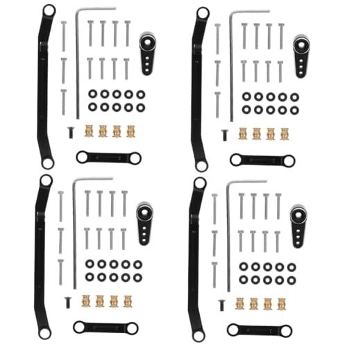 Abaodam 4 Sets Fernbedienung Auto Lenksäule Fernbedienung Auto Upgrade Zubehör Fernbedienung Auto Zubehör Rc Auto Lenkstange Rc Crawler Auto Upgrade Lenkstange Rc Crawler Kit von Abaodam