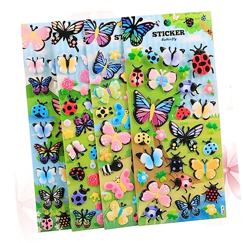 Abaodam 4 Stück 3D-Cartoon-Aufkleber Kinder Puffige Aufkleber Scrapbooking-Aufkleber klebesticker Stickers Aufkleber DIY-Aufkleber Belohnungsaufkleber für den Kindergarten von Abaodam