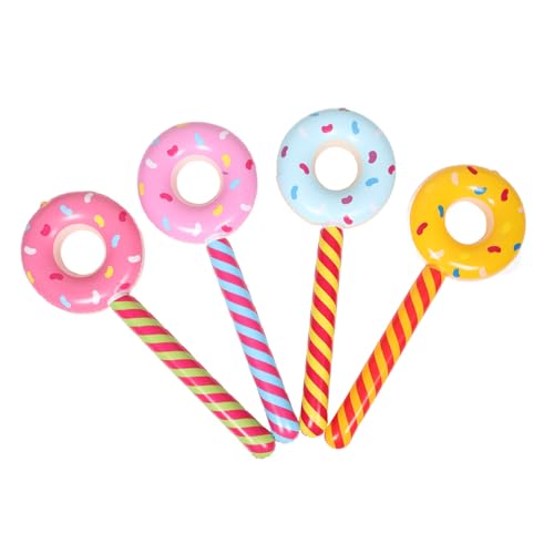 Abaodam 4 Stück Aufblasbarer Donut Stabballon Für Kinder Donut Kostüm Donut Dekorationen Donut Partygeschenke Aufblasbarer Donut Lutscher Spielzeug Party Dekoration Hallen von Abaodam