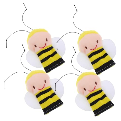 Abaodam 4 Stück Bienen-fingerpuppenspielzeug Kleinkindspielzeug Tierpuppen Für Entzückende Fingerpuppen Fingerpuppen Cartoon-fingerpuppen Fingertierpuppen Plüsch von Abaodam