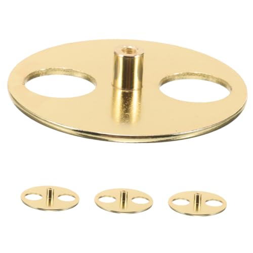 Abaodam 4 Stück Box Spieluhr Plattenspieler Basis Wicklung Wicklungsschlüssel Basis Ersatz Wicklungsschlüssel Ersatz DIY Wickler Ersatzteile Goldenes Metall von Abaodam