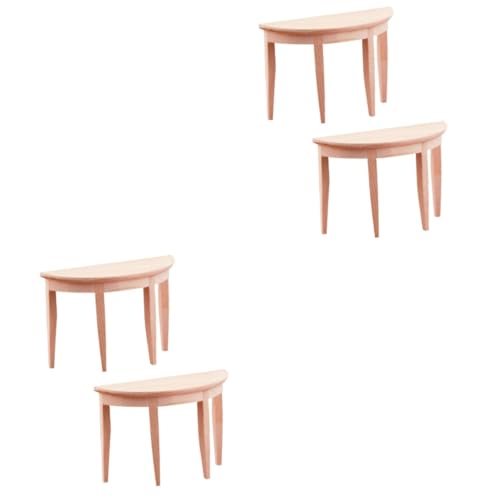 Abaodam 4 Stück Mini-esstischstuhl Holztisch Puppenhaus Miniatur-stuhlfiguren Nachttisch Mini-Stuhl Kleiner Schreibtisch Modelle Mini-holzstuhl Hölzern Möbel von Abaodam