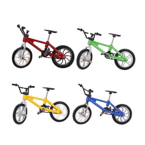 Abaodam 4 Stück Fahrrad Zappelspielzeug Spielzeugroboter Auto Finger-Skateboard für Jungen Toys for mädchen Miniatur Fahrrad Finger Fahrrad von Abaodam