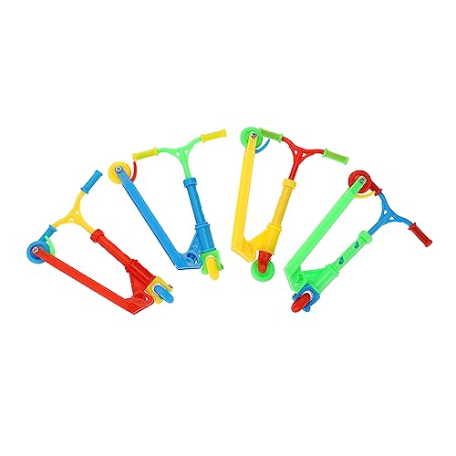 Abaodam 4 Stück Finger-Skateboard Tragbar Gehirnspielzeug Fingerspielzeug-Skateboards Mini-Scooter Fingertrainingsspielzeug Kleine Roller Kinderbop Kinder Mini-Spielzeug Colorful Plastik von Abaodam