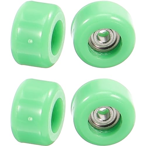 Abaodam 4 Stück Finger kleines Hand Finger Skateboard Finger-Skateboard-Stock Roboter zappelt Rad Fingersportspielzeug Lern-Skate-Roller-Modell Rostfreier Stahl Green von Abaodam