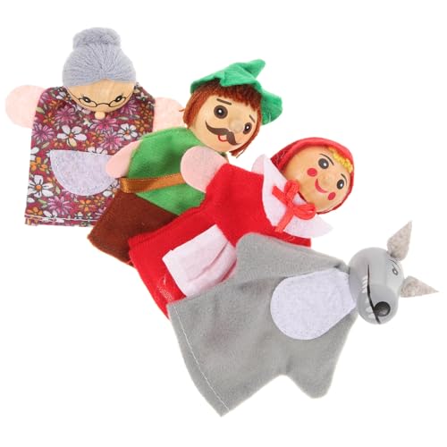 Abaodam Kinder-handpuppen-Set 4-teilig Entzückende Tierform Requisiten Zum Geschichtenerzählen Lernspielzeug Für Kleinkinder von Abaodam