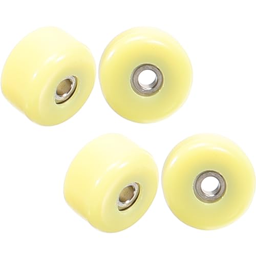 Abaodam 4 Stück Fingerspitzen-Bewegungsspielzeug Roller Gadgets Zappelringe Mini-Fidget tischläufer Weihnachten rolf zuckowski Weihnachten Finger-Fake-Skate Fingerrollschuh Plastik Yellow von Abaodam