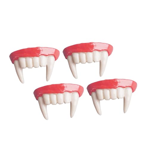 Abaodam 4 Stück Halloween Vampirzähne aus Resin Realistische Fake Fangkappen für Erwachsene und Einfach Anzuwenden Sicherer Halt für Halloween Kostüm und Cosplay Party Abaodam 4 Stück Halloween Vampirzähne aus Resin Realistische Fake Fangkappen für Erwachsene und Einfach Anzuwenden Sicherer Halt für Halloween Kostüm und Cosplay Party von Abaodam