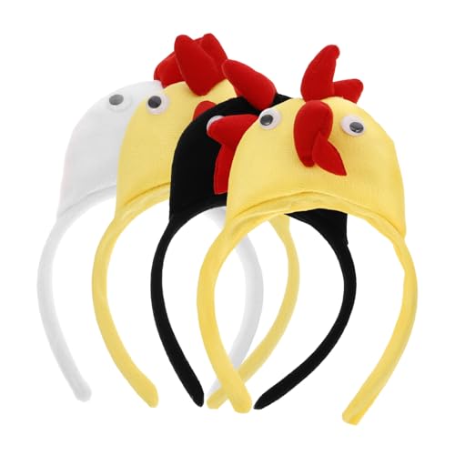 Abaodam 4 Stück Huhn Haarreifen Tiere Ohren Stirnband Spaß Bauernhof Tier Cosplay Kostüm Zubehör Für Halloween Geburtstagsfeiern von Abaodam