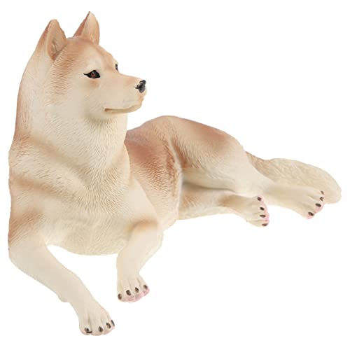 Abaodam 4 Stück Husky-Modell Spielen Hundespielzeug realistische Hundeformmodelle Lernspielzeug für Tiere Dog Statue Hundestatue Hundefiguren dekor Simulationshundefiguren Plastik Brown von Abaodam