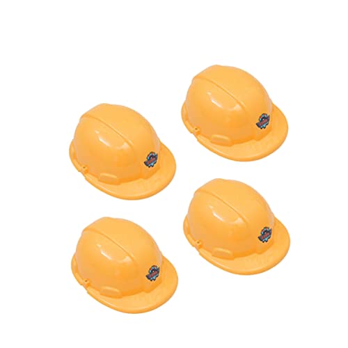 Abaodam 4 Stück Kinderschutzhelm kinder bauarbeiterhelm Kinder Party Zubehör Gelber Sicherheitshelm für Kinder Bauschutzhelm Kindersimulationsschutzhelm Simulations-Schutzhelm Yellow von Abaodam