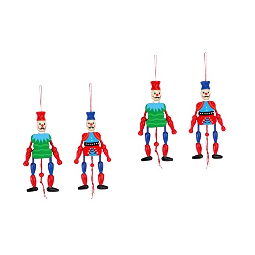 Abaodam 4 Stück König zieht die Kordel Puppe Nussbaum Tauchmodell marionetten für Kinder Living Room Decoration Wohnkultur Mini-Tisch-Weihnachtsbaum Puppenspielzeug Klassische Königspuppe von Abaodam