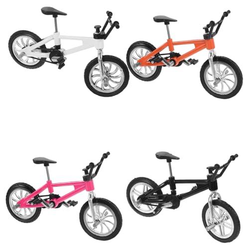 Abaodam 4 Stück Mini Fahrrad Mini Miniatur Fahrradmodell Finger Mountainbike Finger Mountainbike Fahrradrennen Fahrradmodelle Fahrradmodell Fahrradspielzeug von Abaodam