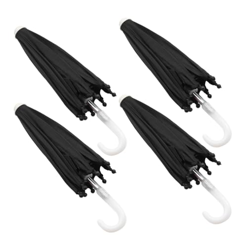 Abaodam 4 Stück Mini Regenschirm Puppenhaus Zubehör Schwarze Miniatur Sonnenschirme Kompakte Leichte Dekoration für Puppen Stilvoll und Realistisch für Tiny House Abaodam 4 Stück Mini Regenschirm Puppenhaus Zubehör Schwarze Miniatur Sonnenschirme Kompakte Leichte Dekoration für Puppen Stilvoll und Realistisch für Tiny House von Abaodam