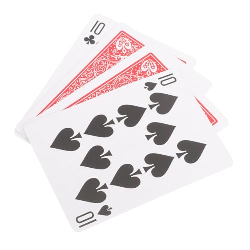 Abaodam 4 Stück Pokertisch Tricks Requisiten tragbare Karten Kartenspiele Pokerspielzeug pokerkarten Spielkarten Poker Deck Poker Sets Pokerspiel für Party Brettspiele- Papier von Abaodam