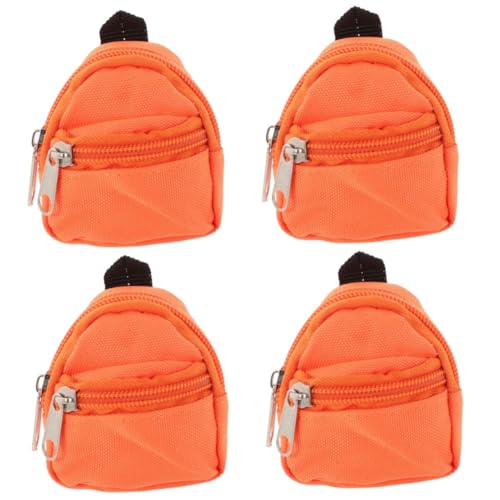 Abaodam 4 Stück Puppenrucksack Kinder sammlerstücke Kreative Dekoration Decora- kleine Puppentasche Spielzeuge Büchertasche Mini- -Dekore Mini-Schultaschen-Ornamente Stoff von Abaodam