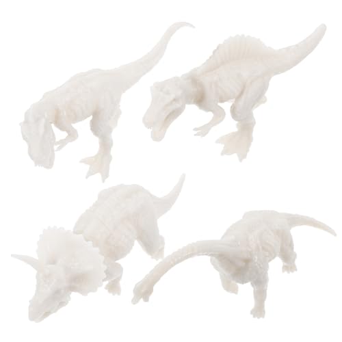 Abaodam 4 Stück Selbst Bemalter Dinosaurier Strumpffüller Für Kleinkinder Partygeschenke Dinosaurier-Dekorationen Kinderspielzeug Strumpffüller Für Jungen Dinosaurier-malset Weiß PVC von Abaodam