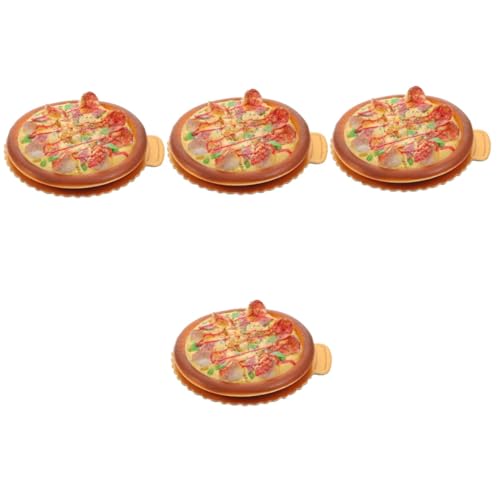 Abaodam 4 Stück Simulation Pizza-Modell Lebensmittel-Spielzeug-Requisite Kinder spielset Foto-Requisiten Spielzeuge Simulation Pizzamodell Requisite Pizza-Modell-Requisite von Abaodam