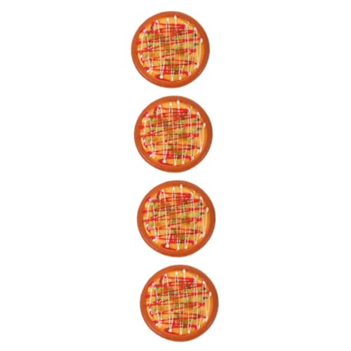 Abaodam 4 Stück Simulation Pizza-Modell Vorgeben, Pizza Zu Spielen Lebensechtes Pizzastück Modellpizza Requisite Für Gefälschte Essensspielzeug Vorgeben Künstliche Pizza PVC von Abaodam