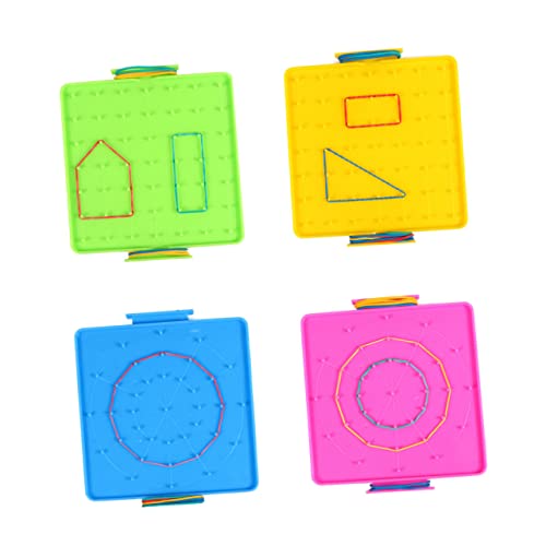 Abaodam 4 Stück Teiliges Geoboard aus Kunststoff Doppelseitige Nagelplatte Geometrische Formen Lernspielzeug für Grundschule Pädagogisches Steckbrett in Zufälligen Farben Zufällige Farbe Abaodam 4 Stück Teiliges Geoboard aus Kunststoff Doppelseitige Nagelplatte Geometrische Formen Lernspielzeug für Grundschule Pädagogisches Steckbrett in Zufälligen Farben Zufällige Farbe von Abaodam