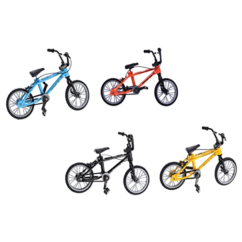 Abaodam 4 Stück Teiliges Mini Finger Mountainbike aus Aluminiumlegierung und Kunststoff Flexibles Sportspielzeug in Gelb Blau Schwarz und Orange als Desktop Dekoration und für Fingerbike Abaodam 4 Stück Teiliges Mini Finger Mountainbike aus Aluminiumlegierung und Kunststoff Flexibles Sportspielzeug in Gelb Blau Schwarz und Orange als Desktop Dekoration und für Fingerbike von Abaodam