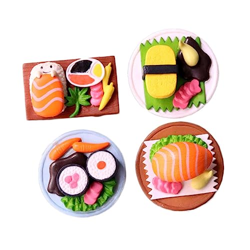 Abaodam 4 Stück Teiliges Miniatur Sushi Realistische Leichte Simulation Japanischer Speisen Vielseitig für Tisch und Wohnraumdekoration Hochwertiges Langlebiges Material als Abaodam 4 Stück Teiliges Miniatur Sushi Realistische Leichte Simulation Japanischer Speisen Vielseitig für Tisch und Wohnraumdekoration Hochwertiges Langlebiges Material als von Abaodam