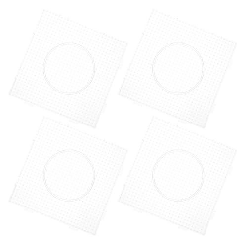 Abaodam 4 Stück Transparente Pindou-vorlage Sicherungsperlenbrett Selber Machen Quadratisches Sicherungsperlenbrett Sicherungsperlen, Stecktafeln, Bastelarbeiten Bastelzubehör Acryl von Abaodam