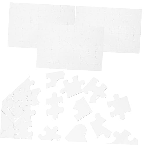 Abaodam 4 Stück Wärme Übertragungs Puzzle Puzzlematte Puzzle Malpuzzle- Leere Rätsel Zeichnen Kinderspielzeug Malpuzzles Für Kognitives Leere Rätsel Papier Weiß von Abaodam