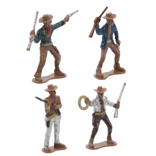 Abaodam 4 Stück Western-Cowboy-Modell Mini-Cowboy-Statue Westliches Cowboy-spielzeugmodell Cowboy-figurenmodell Mini-Cowboy-Figur Miniatur-Cowboy-Statue Westliche Wohnkultur Plastik von Abaodam