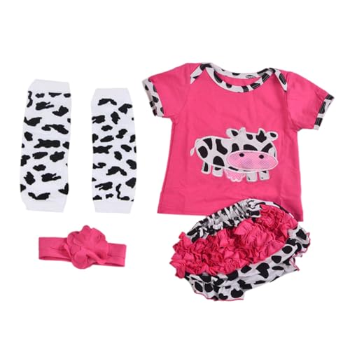 Abaodam 4 Teiliges Babykleidungsset Für Reborn Puppen Rosarot T Shirt Shorts Und Passende Outfits Für Puppen 50 Ideal Als Für ädchen Und Zur Geburt von Abaodam