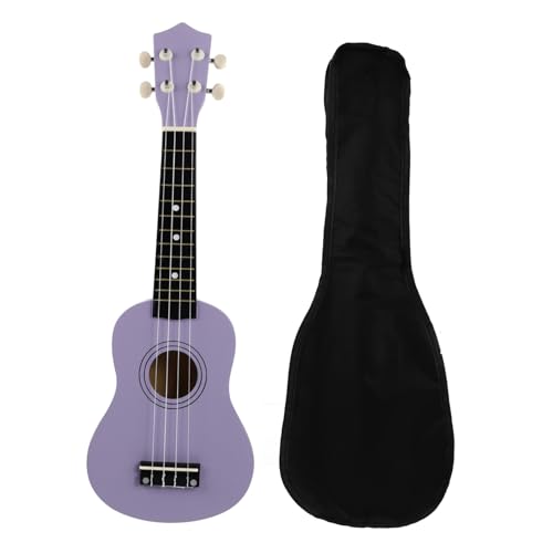 Abaodam 4 Ukulele Aus Holz Anfänger-Ukulele -Ukulele Praktische Ukulele Tragbare Ukulele -Ukulele Violett Nylonsaiten Mit Hoher Spannung von Abaodam