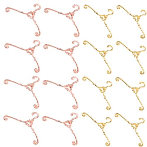 Abaodam 40 Stück Miniatur Vintage Metallkleiderbügel für Puppenhaus Kleine Robuste Doll Hänger in Gold und Roségold Praktische Mini Garderobenbügel für Puppenbekleidung und Dekoration Abaodam 40 Stück Miniatur Vintage Metallkleiderbügel für Puppenhaus Kleine Robuste Doll Hänger in Gold und Roségold Praktische Mini Garderobenbügel für Puppenbekleidung und Dekoration von Abaodam