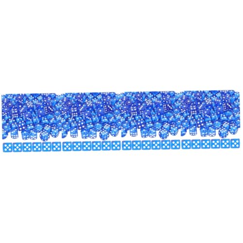 Abaodam 400 STK Partyzubehör Würfel für Spiel Zahlenwürfel lustiges Spiel Unterhaltungswürfel Spiel Würfel farbwürfel Colour Cube große nummerierte Würfel Acryl-Spielrequisite Blue von Abaodam